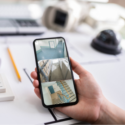 Johnson City security camera feed on cell phone